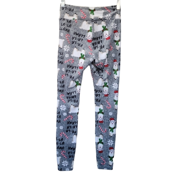 Super Soft‎ Juniors' M Holiday Christmas Llama Velour Leggings Lounge Pants PJs - Picture 9 of 13